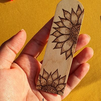 Sunflowers - Wooden Bookmark