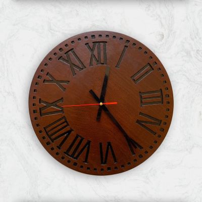 Natural wood wall clock