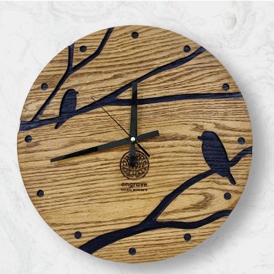 Natural Oak Wood Wall Clock