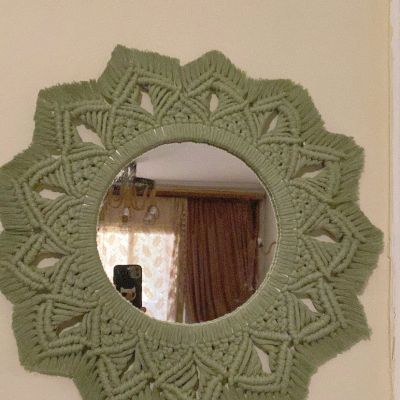 Mirror macrame colour green 