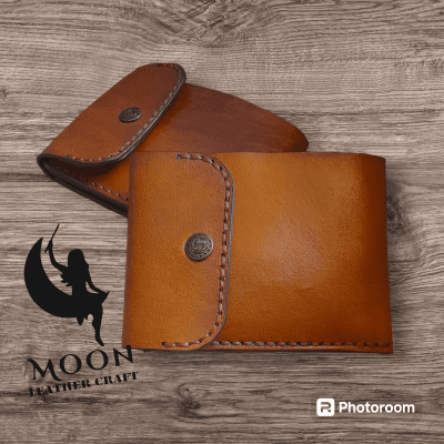 Handmade men's pocket wallet in genuine leather 