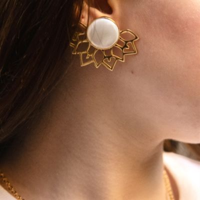 Flower moon earrings 