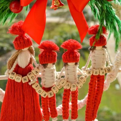 Macrame doll with names 