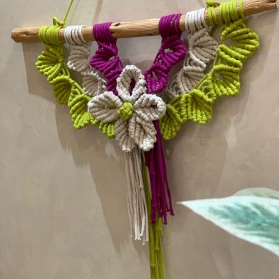 Hanging macrame colors