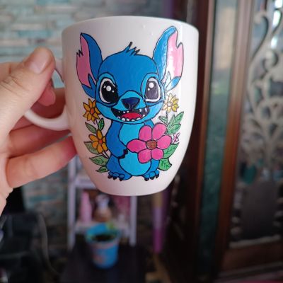 Stitch flowery mug 