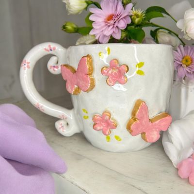 Handmade porcelain mug