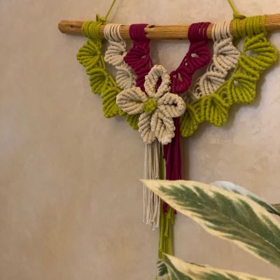 Hanging macrame colors