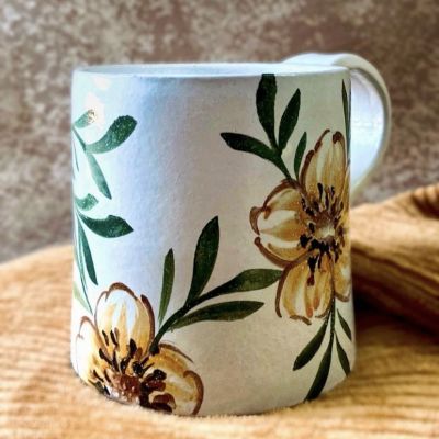 Pottery Mug: Wild Flowers