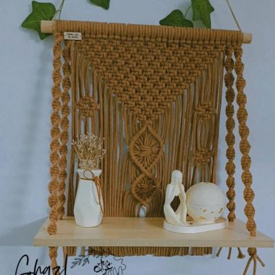 Macrame Wooden shelf 