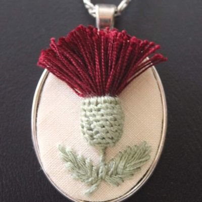 Embroidery necklace