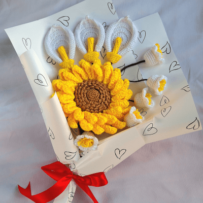 Crochet Sunflower bouquet