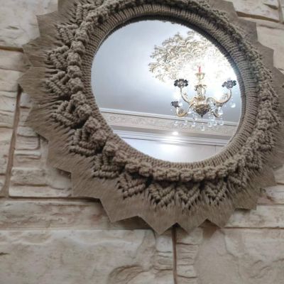 Macrame mirror