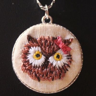 Embroidery necklace