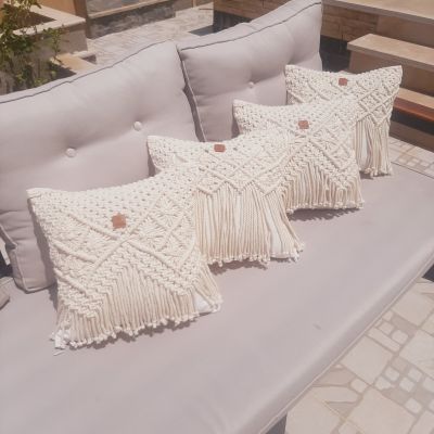 Macrame cushion