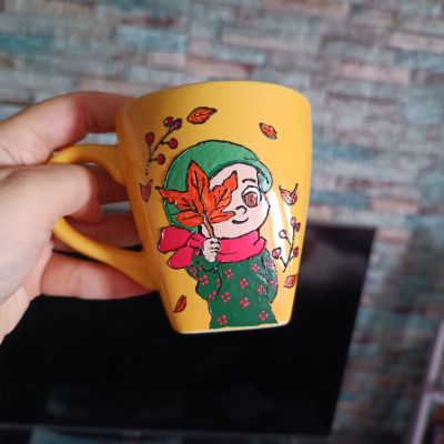 Hejab fall girl mug