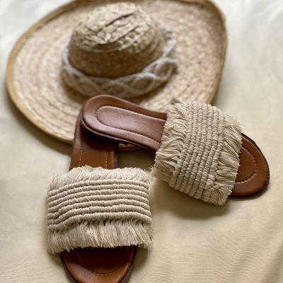 Macrame slipper& hat 