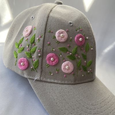 Pink Flowers Cap