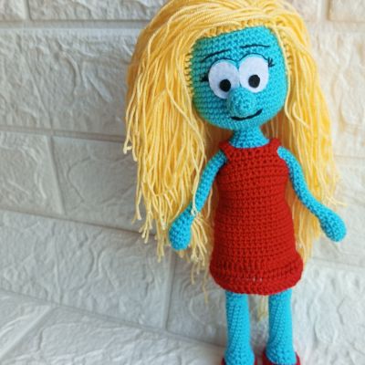 Smurf handmade doll 