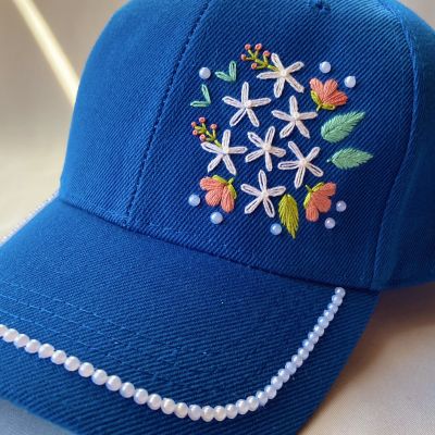 Flowers Blue Cap