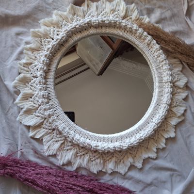 Macrame mirror