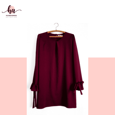 Burgundy Silk Blouse