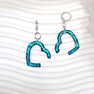 Resin Coated Polymer Clay Earrings 