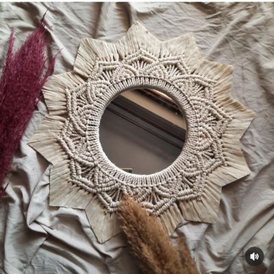 Macrame mirror