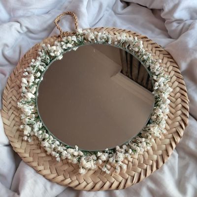 Wicker mirrors