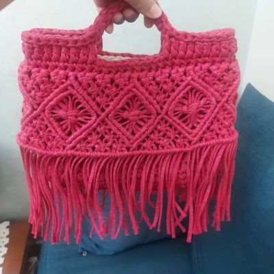 Macrame & crochet bag