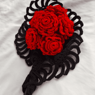 Crochet  Scarf bouquet