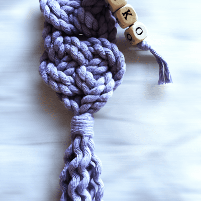 Macrame key chain 