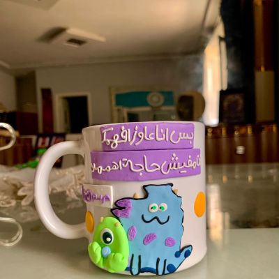 Polymer clay mug for friends 