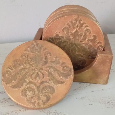 Coasters metallic paint 