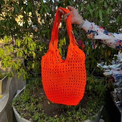 Crochet shoulder bag 