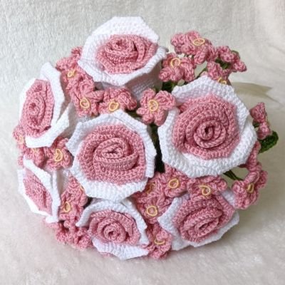 Crochet wedding bouquet