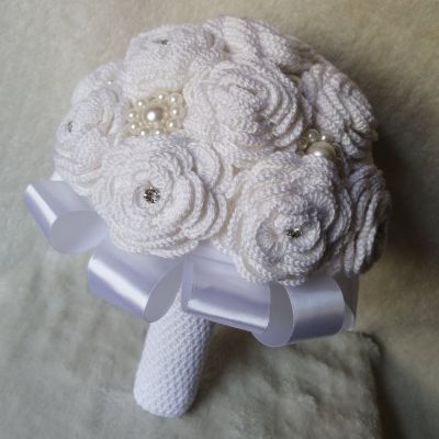 Crochet wedding bouquet