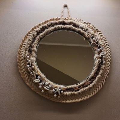 Wicker mirrors