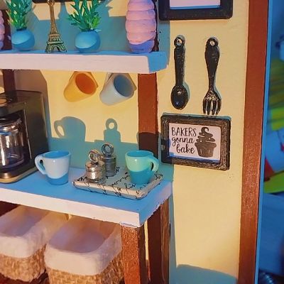 Miniature coffee corner model