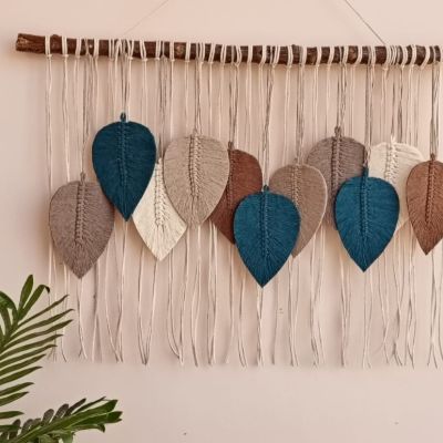 Macrame leaves wall hanging 