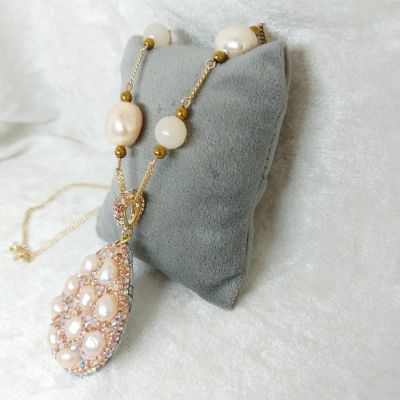 Necklace made of pearls.