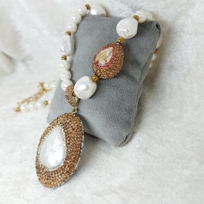 Necklace made of pearls.