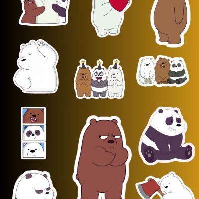 three pears sticker sheet