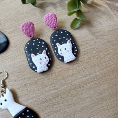 Polymer clay earring