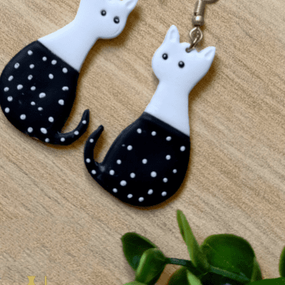 Polymer clay earring