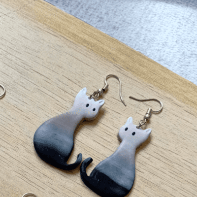 Polymer clay earring