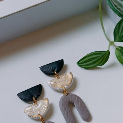 Polymer clay earring