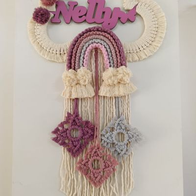 Macrame cloud with name 