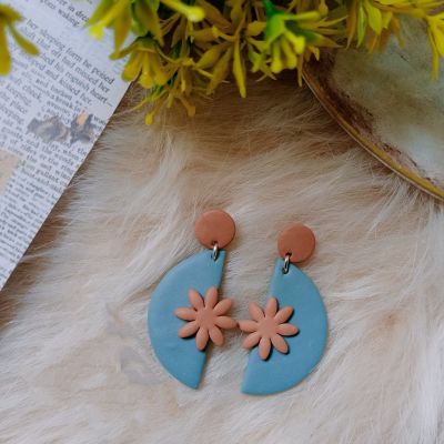 Polymer clay earring