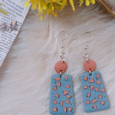 Polymer clay earring