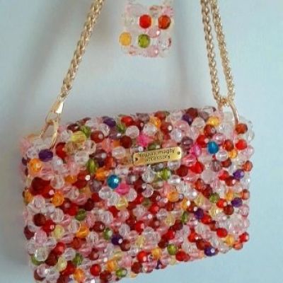 Crystal bag, mixed colors